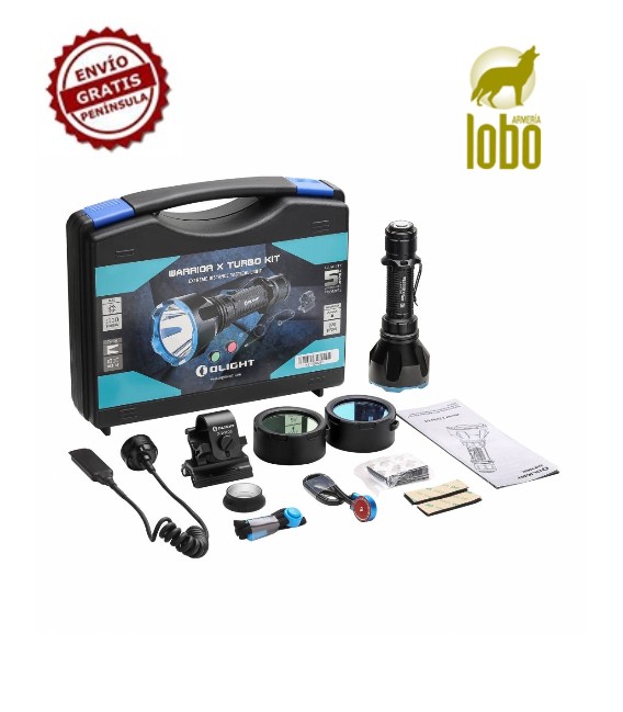 KIT DE CAZA LINTERNA LED RECARGABLE WARRIOR X TURBO 1.100 LUM OLIGHT