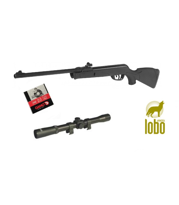 Pistola Rifle 4,5mm Aire Comprimido + 1000 Balines Camping