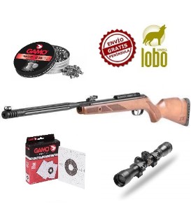 CARABINA GAMO HUNTER MAXXIM IGT+ VISOR GAMO 4X32 + 1 CAJA BALINES + 25 DIANAS 