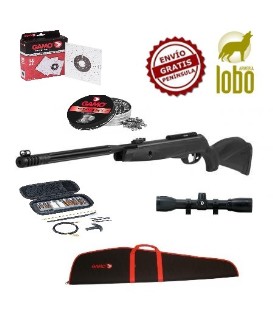 CARABINA GAMO BLACK 1000 MAXXIM + VISOR 4X32 + FUNDA + KIT DE LIMPIEZA + 1 CAJA DE BALINES + 25 DIANAS
