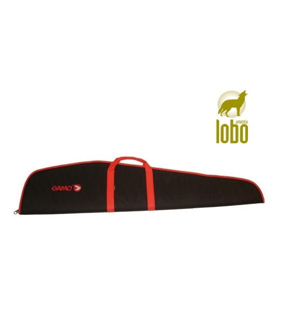 FUNDA GAMO CARABINA NEGRA/ROJA CON BOLSILLO 130CM