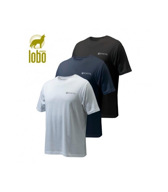 SET DE 3 CAMISETAS BERETTA (AZUL,BLANCO Y NEGRO)