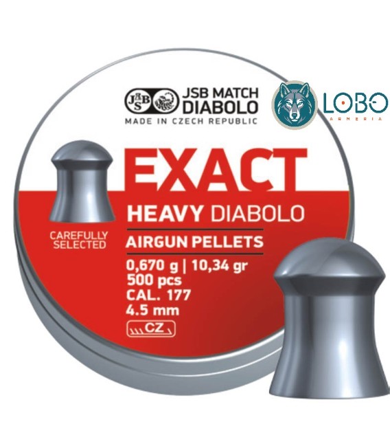 BALINES JSB EXACT HEAVY C/4,5 (500 UNIDADES)