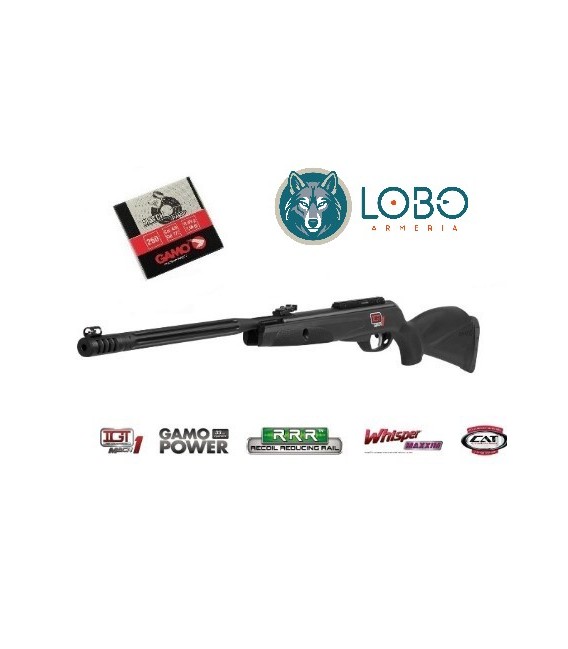 CARABINA GAMO BLACK MAXXIM IGT MACH 1 + 1 CAJA DE BALINES 